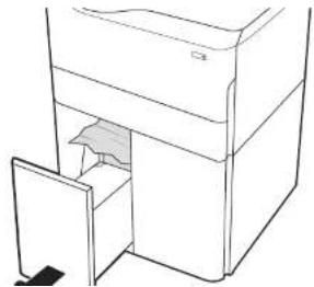 HP PageWide Enterprise 785f - Clear paper jams in the 4,000-sheet high-capacity input (HCI) tray - 1