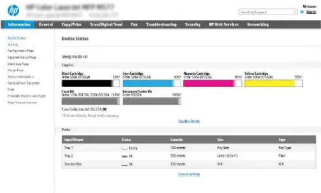 HP PageWide Enterprise 785f - Step one: Access the HP Embedded Web Server (EWS) - 1