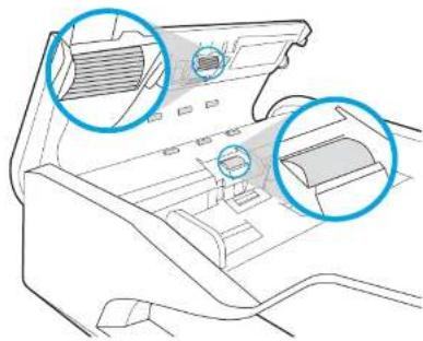 HP PageWide Enterprise 785f - Clean the pickup rollers and separation pad in the document feeder - 3