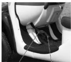 GEM eM1400 LSV (2012) - FEATURES AND CONTROLS Brake Pedal - 1
