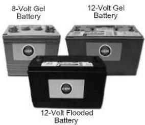 8-Volt Gel Battery 12-Volt Gel Battery 12-Volt Flooded Battery
