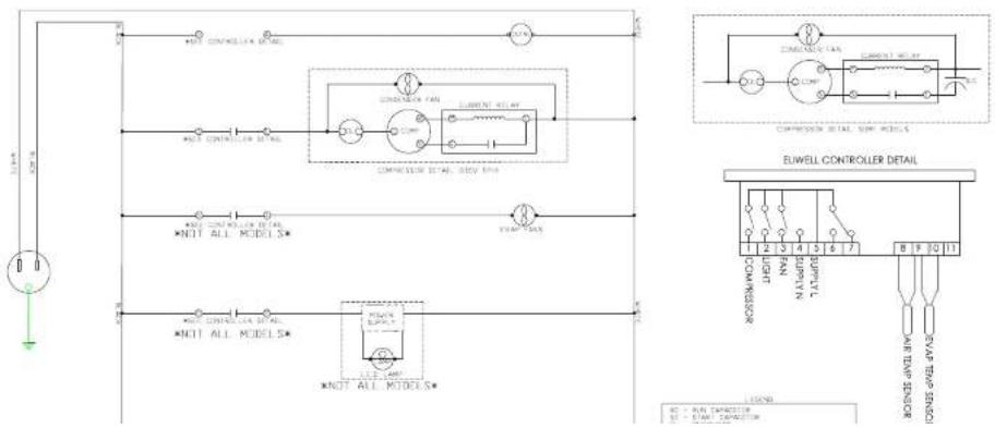 Beverage-Air HBR72HC-1-HS - FOR THE SERVICE TECH · WIRING DIAGRAM · ELIWELL CONTROLLER - 1