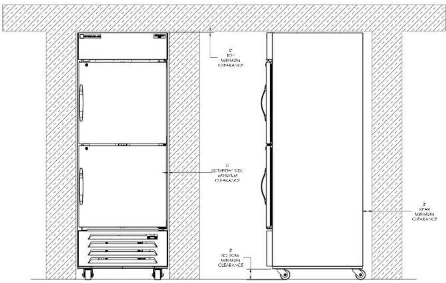 Beverage-Air HBR23HC-1-HG - CLEARANCE AND PLACEMENT - 1