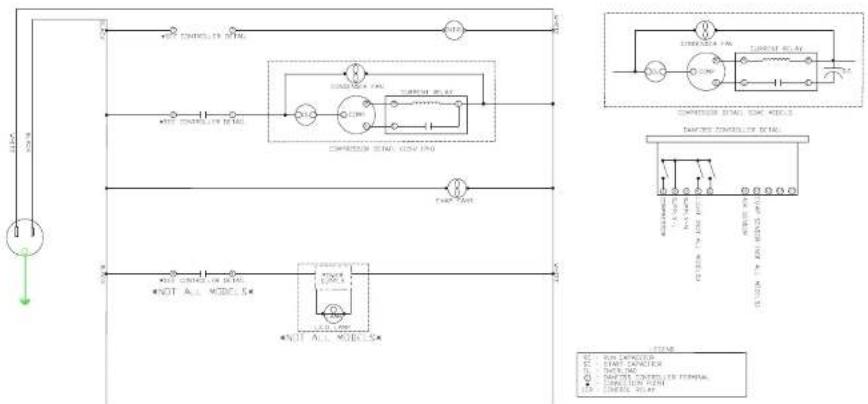 Beverage-Air DD58HC-1-S-ALT-069-WINE - FOR THE SERVICE TECH · DANFOSS WIRING DIAGRAM · EXCLUDING DD24HC - 1