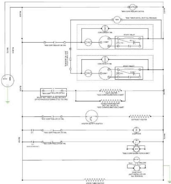 Beverage-Air MMRF72HC-1-B-BW-282 - FOR THE SERVICE TECH - WIRING DIAGRAM FOR FREEZER SECTION FOR ONE AND TWO SYSTEM MODELS - 1
