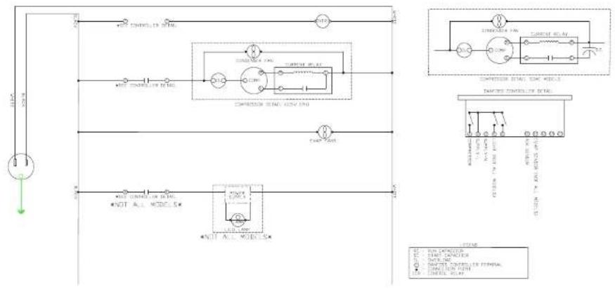 Beverage-Air DD78HC-1-S-ALT-144-WINE - FOR THE SERVICE TECH · DANFOSS WIRING DIAGRAM · EXCLUDING DD24HC - 1
