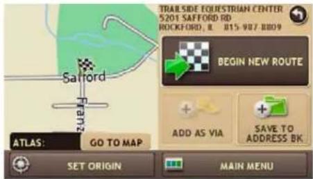Safford Fanz ATLAS: GO TO MAP TRAIL SIDE EQUESSTRIAN CENTER 5201 SAFFORD RD ROCKFORD, R. 815-907 BB09 BEGIN NEW ROUTE ADD AS VIA SAVE TO ADDRESS BK SET ORIGIN MAIN MENU