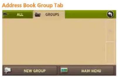 Address Book Group Tab ALL GROUPS NEW GROUP MAIN MENU