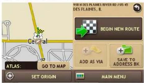 918 N DES PLAINES RIVER BD /US 45 DES PLAINES, IL BEGIN NEW ROUTE ATLAS: GO TO MAP ADD AS VIA SAVE TO ADDRESS BK SET ORIGIN MAIN MENU