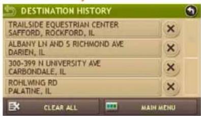 DESTINATION HISTORY TRAILSIDE EQUESTRIAN CENTER SAFFORD, ROCKFORD, IL ALBANY LN AND 5 RICHMOND AVE DARIEN, IL 300-399 N UNIVERSITY AVE CARBONDALE, IL ROHLWING RD PALATINE, IL CLEAR ALL MAIN MENU