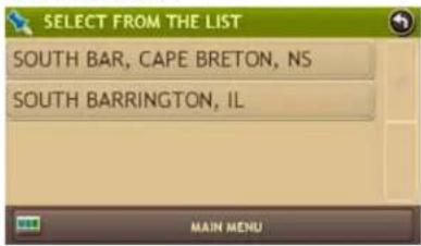 SELECT FROM THE LIST SOUTH BAR, CAPE BRETON, NS SOUTH BARRINGTON, IL
