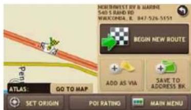 NORTHWEST RV & MARINE 540 S RAND RD WALCONDA, IL 847-526-5151 BEGIN NEW ROUTE ATLAS: GO TO MAP ADD AS VIA SAVE TO ADDRESS BK SET ORIGIN POI RATING MAIN MENU
