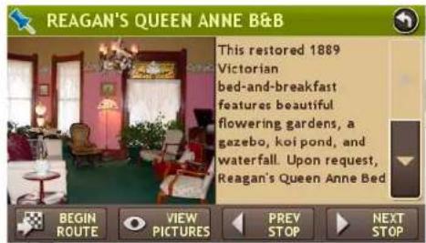 REAGAN'S QUEEN ANNE B&B This restored 1889 Victorian bed-and-breakfast features beautiful flowering gardens, a gezebo, koi pond, and waterfall. Upon request, Reagan's Queen Anne Bed BEGIN ROUTE VIEW PICTURES PREV STOP NEXT STOP