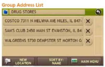 Group Address List DRUG STORES COSTCO 7311 N MELMNA AVE NILES, IL 847- SAM'S CLUB 2450 MAIN ST EVANSTON, IL 84 WALGREENS 5730 DEMPSTER ST MORTON G NEW LOCATION SORT BY: NAME MAIN MENU