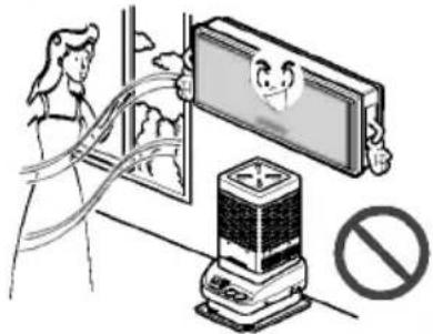 LG LS-C226VBL2 - Stop operation and close the window in storm or hurricane. If possible, remove the air conditioner from the window before the hurricane arrives. - 6