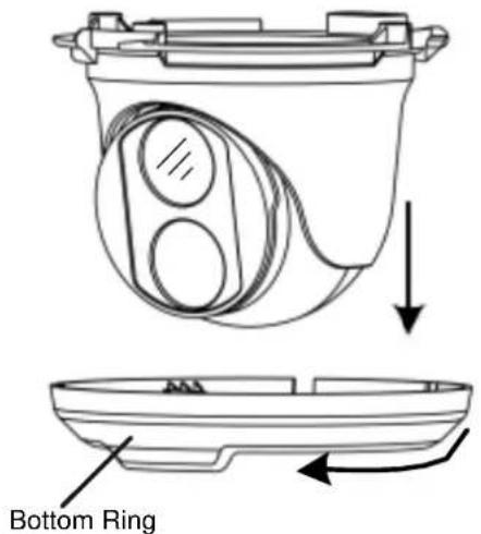 Geovision 125-TBL8804 - Remove the bottom ring by turning it anticlockwise. - 1