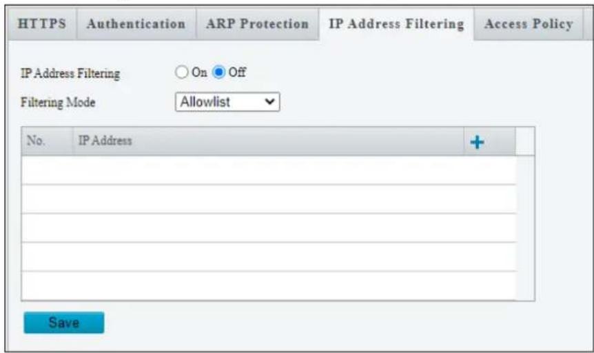 Geovision 125-TBL8804 - IP Address Filtering - 1
