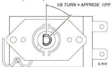 1/8 TURN = APPROX. 10°F IL1606