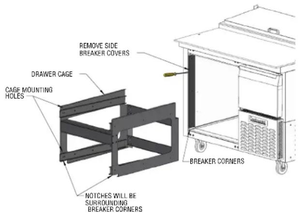Continental PA43N-D - INSTALLING DRAWER CAGE - 1