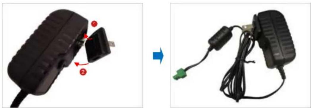 ACTi B934 - Preparing the Power Adapter - 5