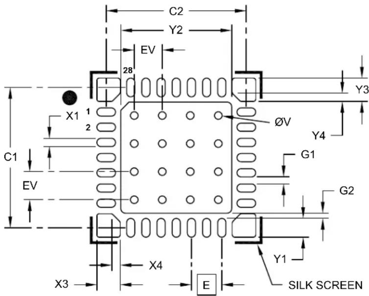 Microchip dsPIC33EP64GS505 - 28-Lead Ultra Thin Plastic Quad Flat, No Lead Package (2N) - 6x6x0.55 mm Body [UQFN] With 4.65x4.65 mm Exposed Pad and Corner Anchors - 1