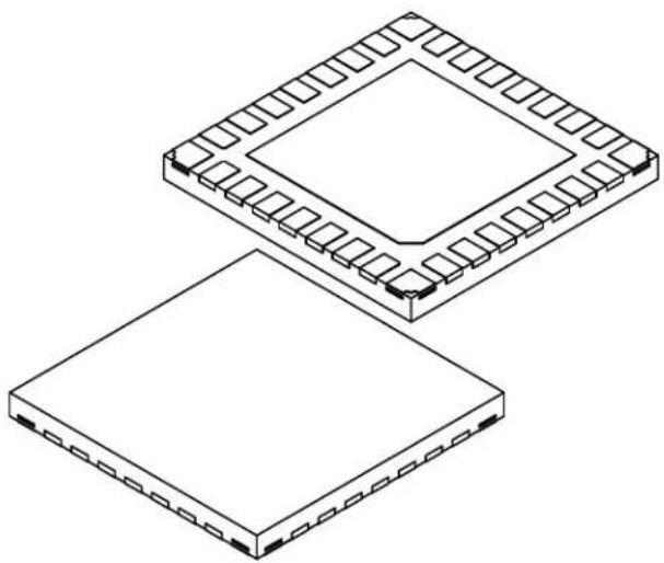Microchip dsPIC33EP32GS202 - 28-Lead Plastic Quad Flat, No Lead Package (MX) - 6x6x0.5mm Body [UQFN] Ultra-Thin with 0.40 x 0.60 mm Terminal Width/Length and Corner Anchors - 1