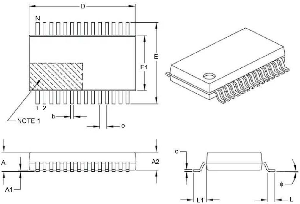 Microchip dsPIC33EP32GS202 - 28-Lead Plastic Shrink Small Outline (SS) - 5.30 mm Body [SSOP] - 1