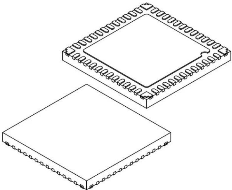 Microchip dsPIC33CH64MP203 - 48-Lead Ultra Thin Plastic Quad Flat, No Lead Package (M4) - 6x6 mm Body [UQFN] With Corner Anchors and 4.6x4.6 mm Exposed Pad - 1