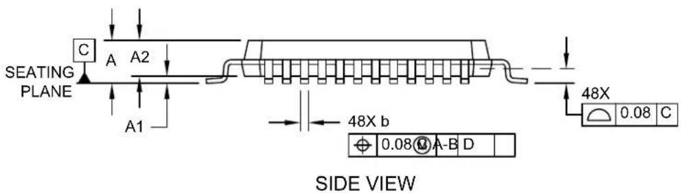 Microchip dsPIC33CH64MP202 - 48-Lead Plastic Thin Quad Flatpack (PT) - 7x7x1.0 mm Body [TQFP] - 2