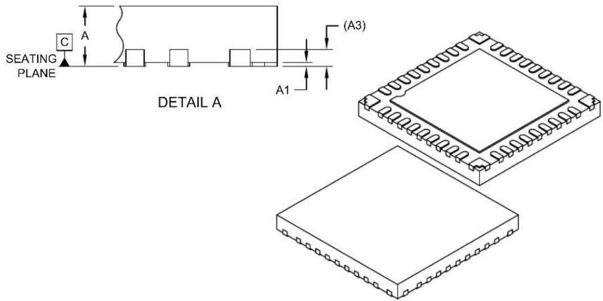 Microchip dsPIC33CK64MC103 - 36-Lead Ultra Thin Plastic Quad Flat, No Lead Package (M5) - 5x5 mm Body [UQFN] With Corner Anchors - 1