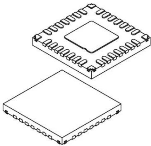 Microchip dsPIC33CK64MC103 - 28-Lead Ultra Thin Plastic Quad Flat, No Lead Package (M6) - 4x4x0.6 mm Body [UQFN] With Corner Anchors - 1