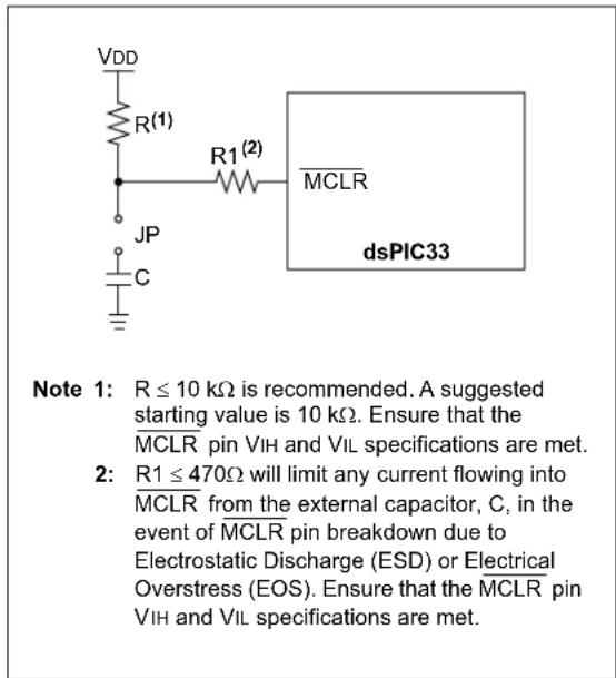 Microchip dsPIC33CK64MC103 - Master Clear (MCLR) Pin - 1
