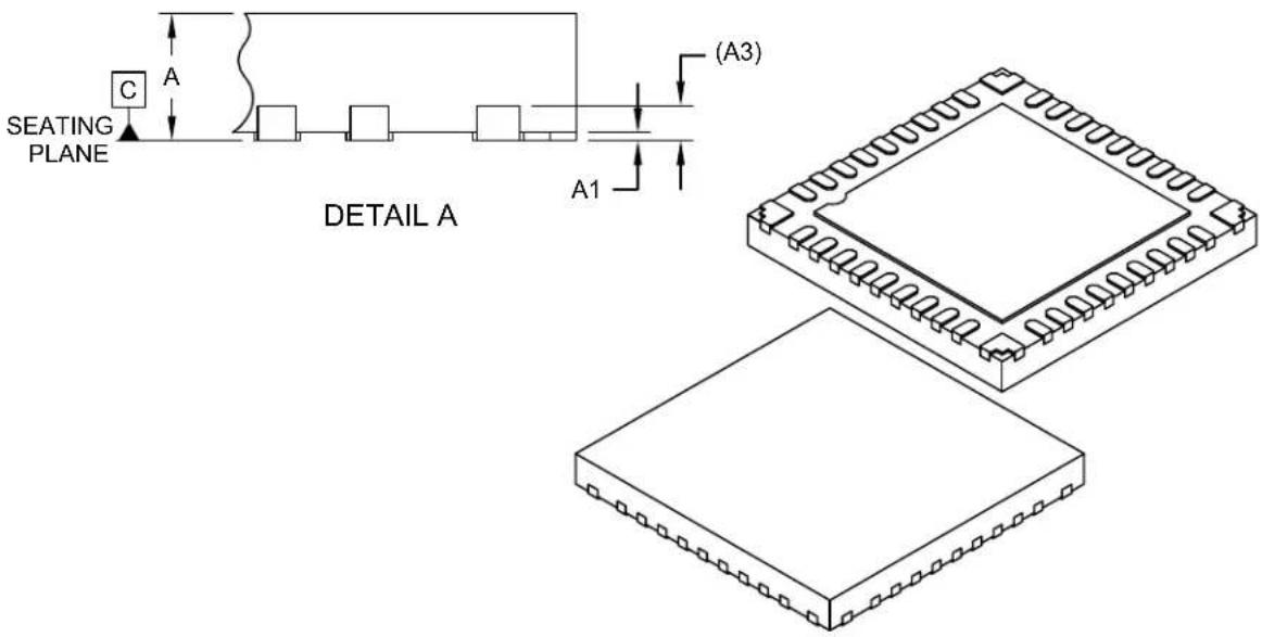 Microchip dsPIC33CH128MP502 - 36-Lead Ultra Thin Plastic Quad Flat, No Lead Package (M5) - 5x5 mm Body [UQFN] With Corner Anchors - 1