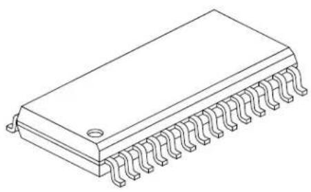 Microchip dsPIC33EP128GS706 - 28-Lead Plastic Small Outline (SO) - Wide, 7.50 mm Body [SOIC] - 2