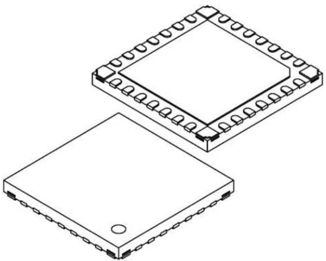 Microchip dsPIC33EP64GS806 - 28-Lead Ultra Thin Plastic Quad Flat, No Lead Package (2N) - 6x6x0.55 mm Body [UQFN] With 4.65x4.65 mm Exposed Pad and Corner Anchors - 1