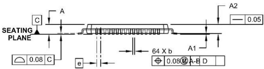 Microchip dsPIC33EP64GS804 - 64-Lead Plastic Thin Quad Flatpack (PT)-10x10x1 mm Body, 2.00 mm Footprint [TQFP] - 2