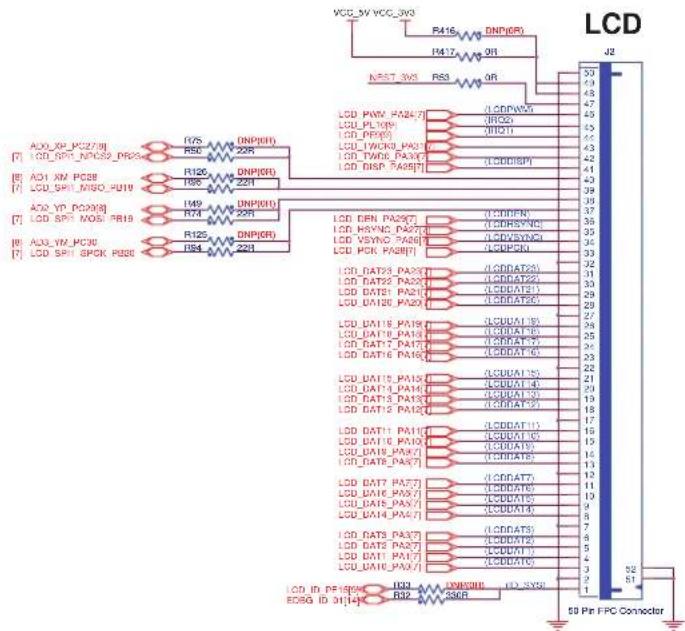Microchip ATSAMA5D44 - LCD Expansion Header - 1
