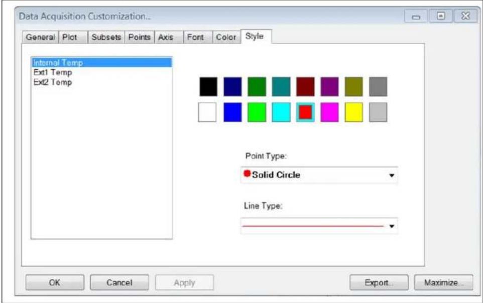 Microchip EMC1815 - DATA ACQUISITION CUSTOMIZATION WINDOW DESCRIPTION - 7