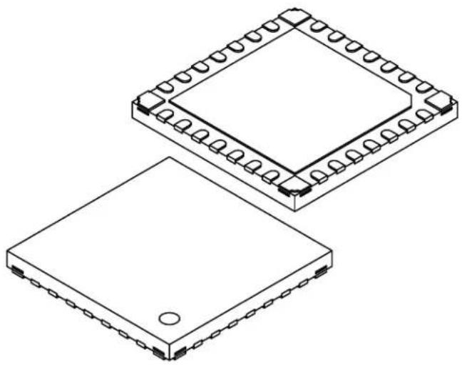 Microchip dsPIC33EP64GS502 - 28-Lead Ultra Thin Plastic Quad Flat, No Lead Package (2N) - 6x6x0.55 mm Body [UQFN] With 4.65x4.65 mm Exposed Pad and Corner Anchors - 1