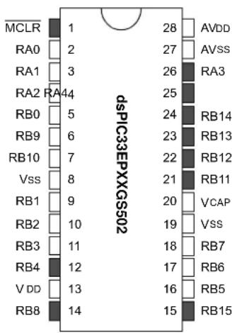 Microchip dsPIC33EP64GS502 - Pin Diagrams - 1