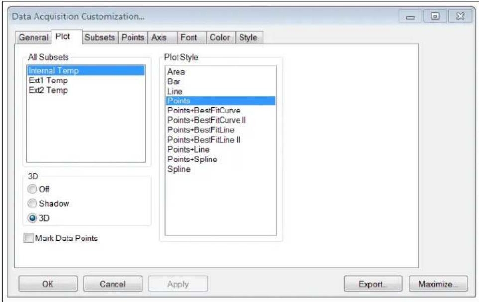 Microchip EMC1823 - DATA ACQUISITION CUSTOMIZATION WINDOW DESCRIPTION - 1