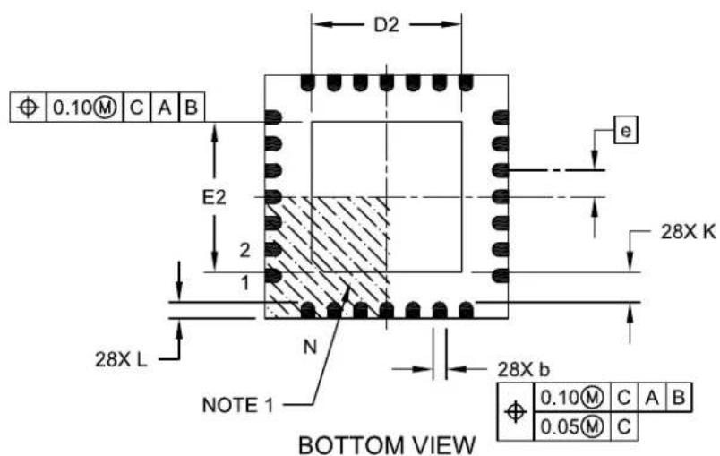 Microchip dsPIC33EP32GS502 - 28-Lead Plastic Quad Flat, No Lead Package (MM) - 6x6x0.9mm Body [QFN-S] With 0.40 mm Terminal Length - 3