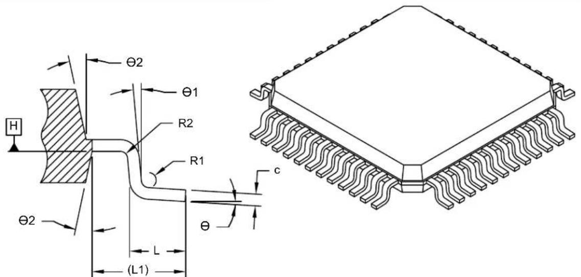 Microchip dsPIC33CH512MP208 - 48-Lead Plastic Thin Quad Flatpack (PT) - 7x7x1.0 mm Body [TQFP] - 1