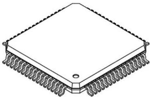 Microchip dsPIC33CH512MP208 - 64-Lead Plastic Thin Quad Flatpack (PT)-10x10x1 mm Body, 2.00 mm Footprint [TQFP] - 2