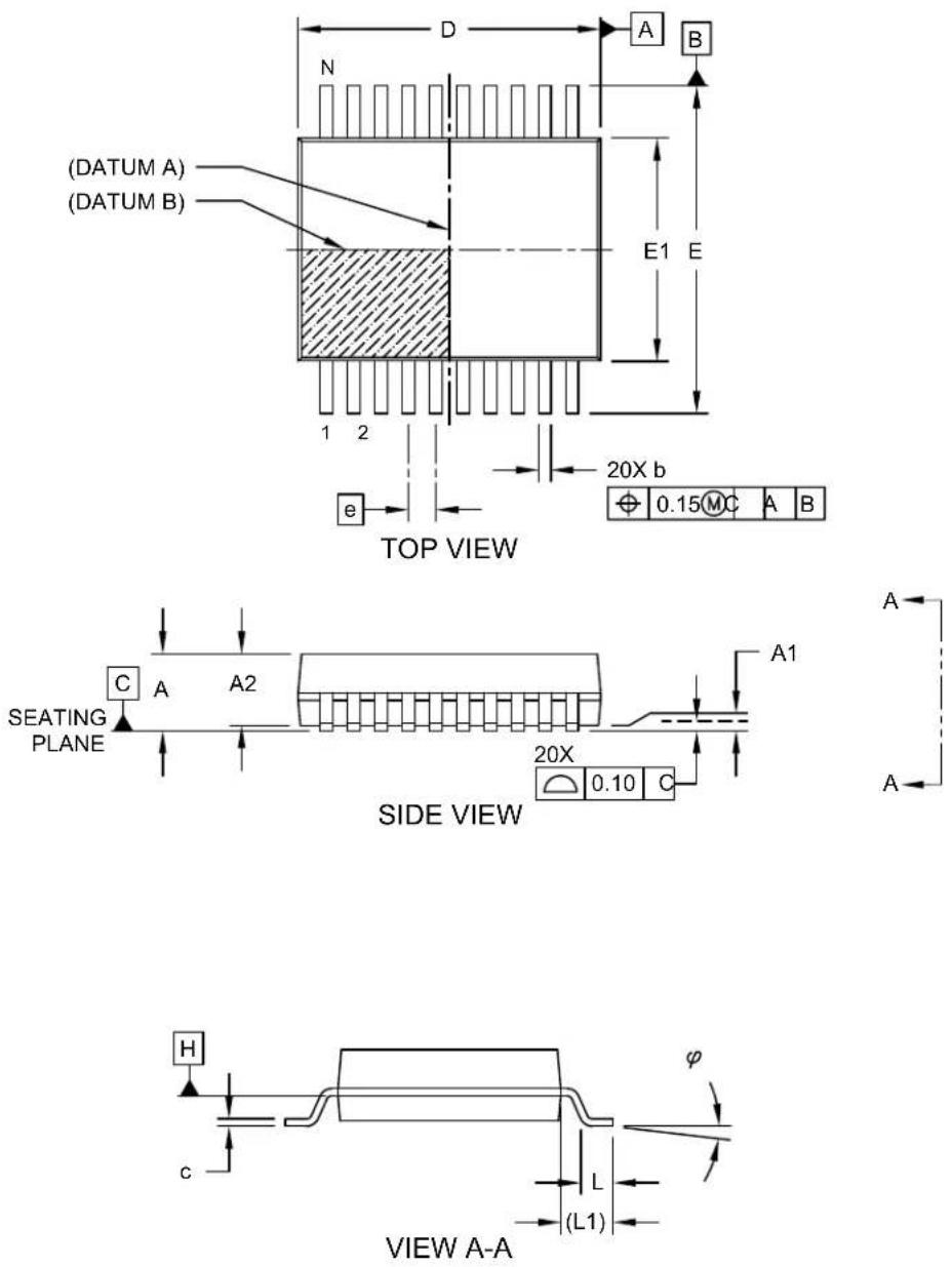 Microchip MCP1631VHV - 20-Lead Plastic Shrink Small Outline (SS) - 5.30 mm Body [SSOP] - 1