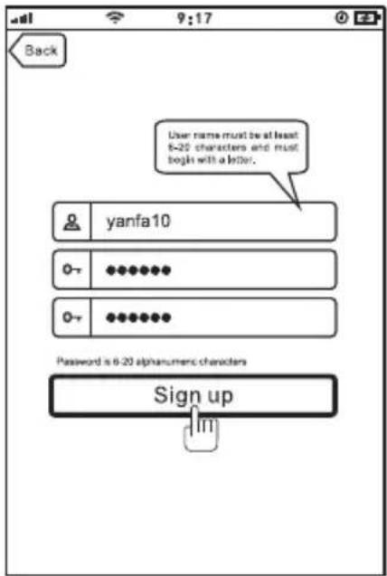 Back User name must be at least 6-20 characters and must begis with a letter. yanfa10 0+ •••••••• 0+ •••••••• Password is 6-20 alphanumeric characters Sign up