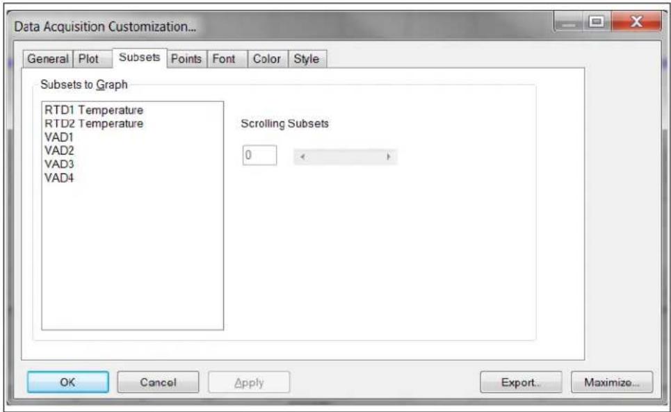 Microchip MCP6V26 - DATA ACQUISITION CUSTOMIZATION – SUBSETS TAB - 1