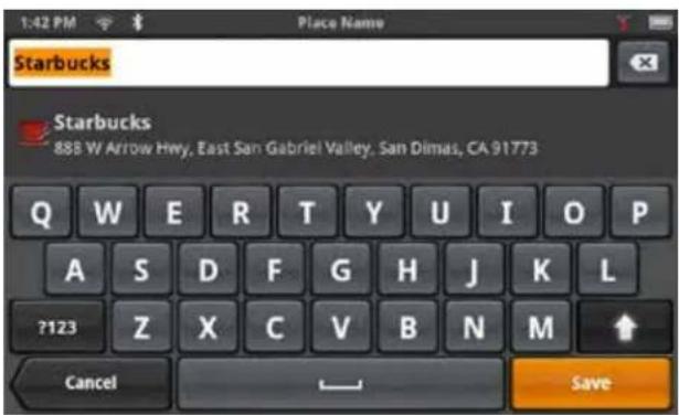 MAGELLAN SmartGPS 5390T - Editing the Name for Place in the Address Book - 3