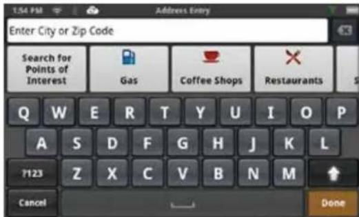 MAGELLAN SmartGPS 5390T - Using the Keyboard to Search for POIs - 1