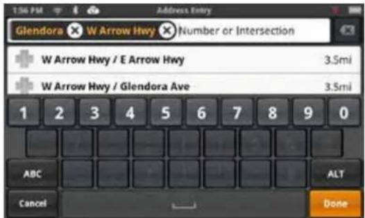 MAGELLAN SmartGPS 5390T - Using the Keyboard to Enter an Address - 5